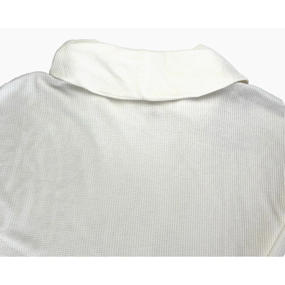 NWT Lou & Grey cowl neck waffle knit leisure wear comfort fit cream size‎ L